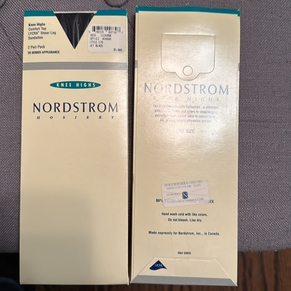 New with tags-9 packages 2 pairs each box of Nordstroms knee high hosiery - Picture 5 of 6